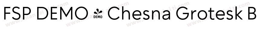 FSP DEMO - Chesna Grotesk Bold字体转换